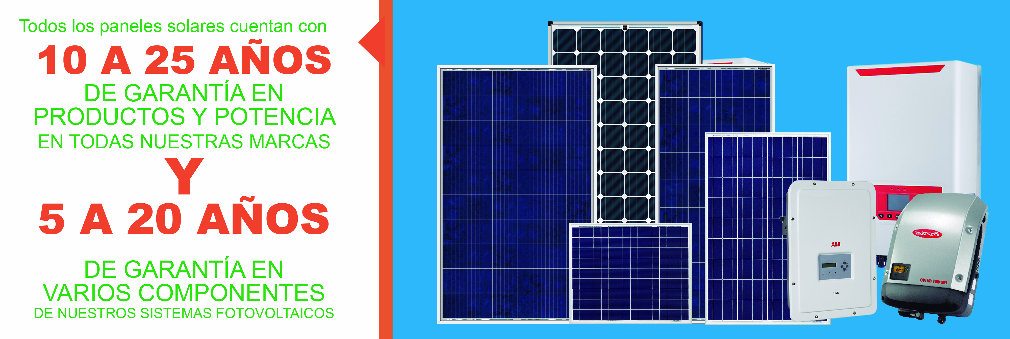 garantia en los paneles solares e inversores